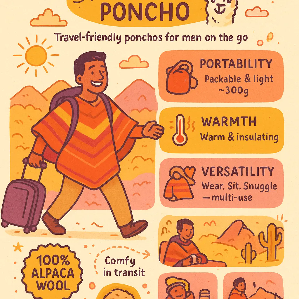 warm poncho mens - Artisan