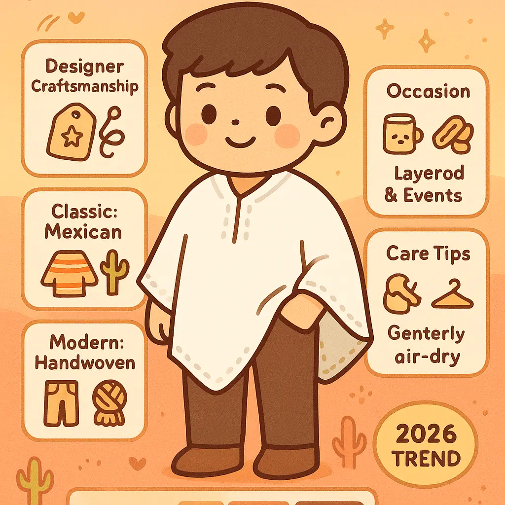 white poncho mens - Poncho