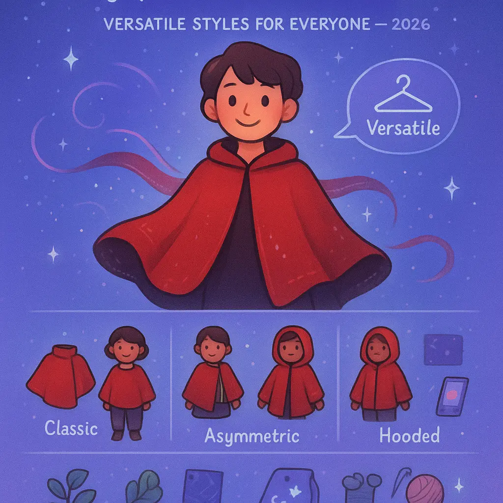 red and black poncho - Cloak