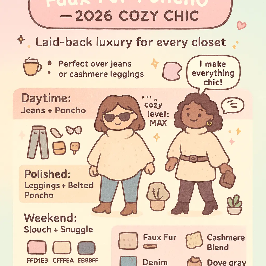 faux fur poncho womens - Shawl