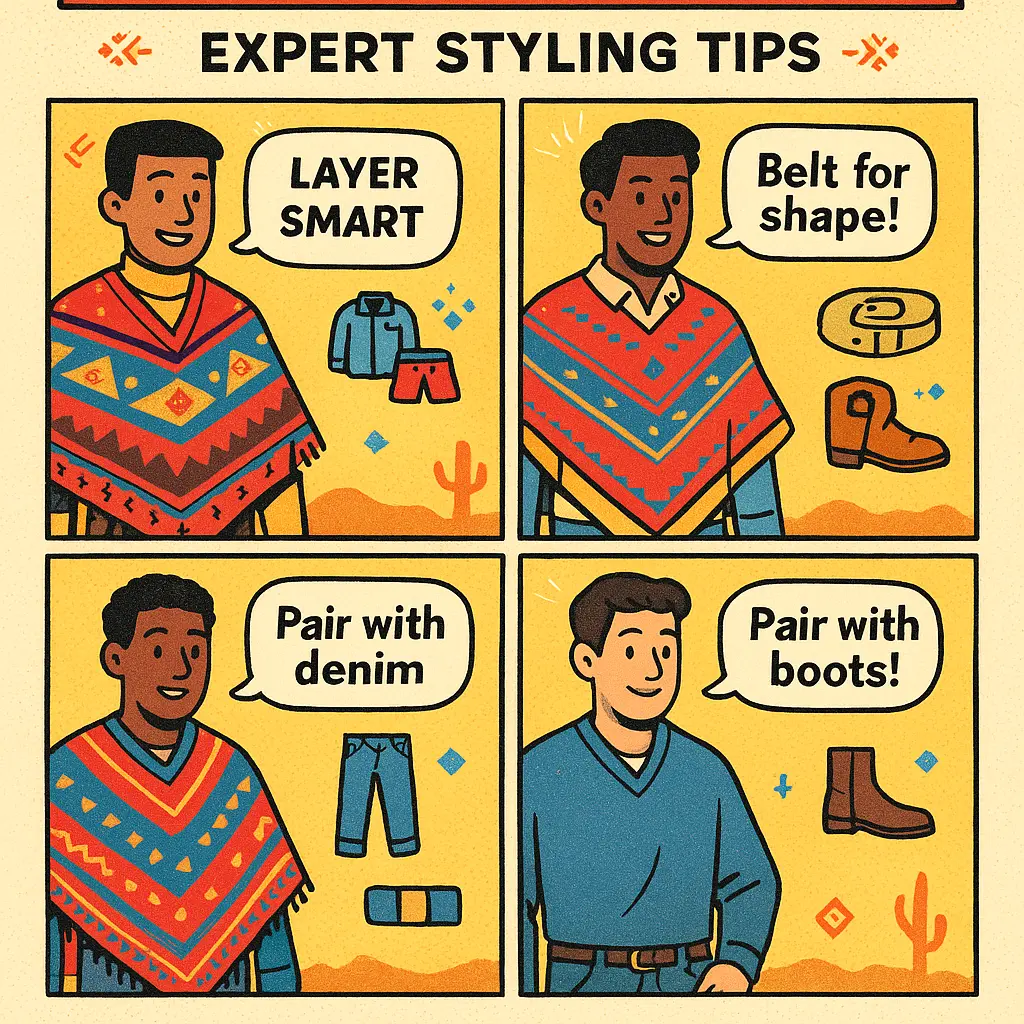 men's mexican poncho - Poncho