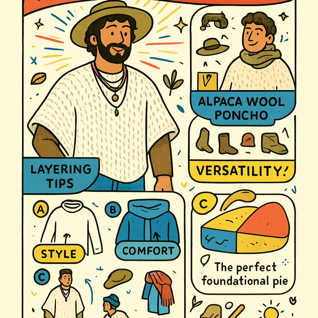 white poncho mens - Bohemian