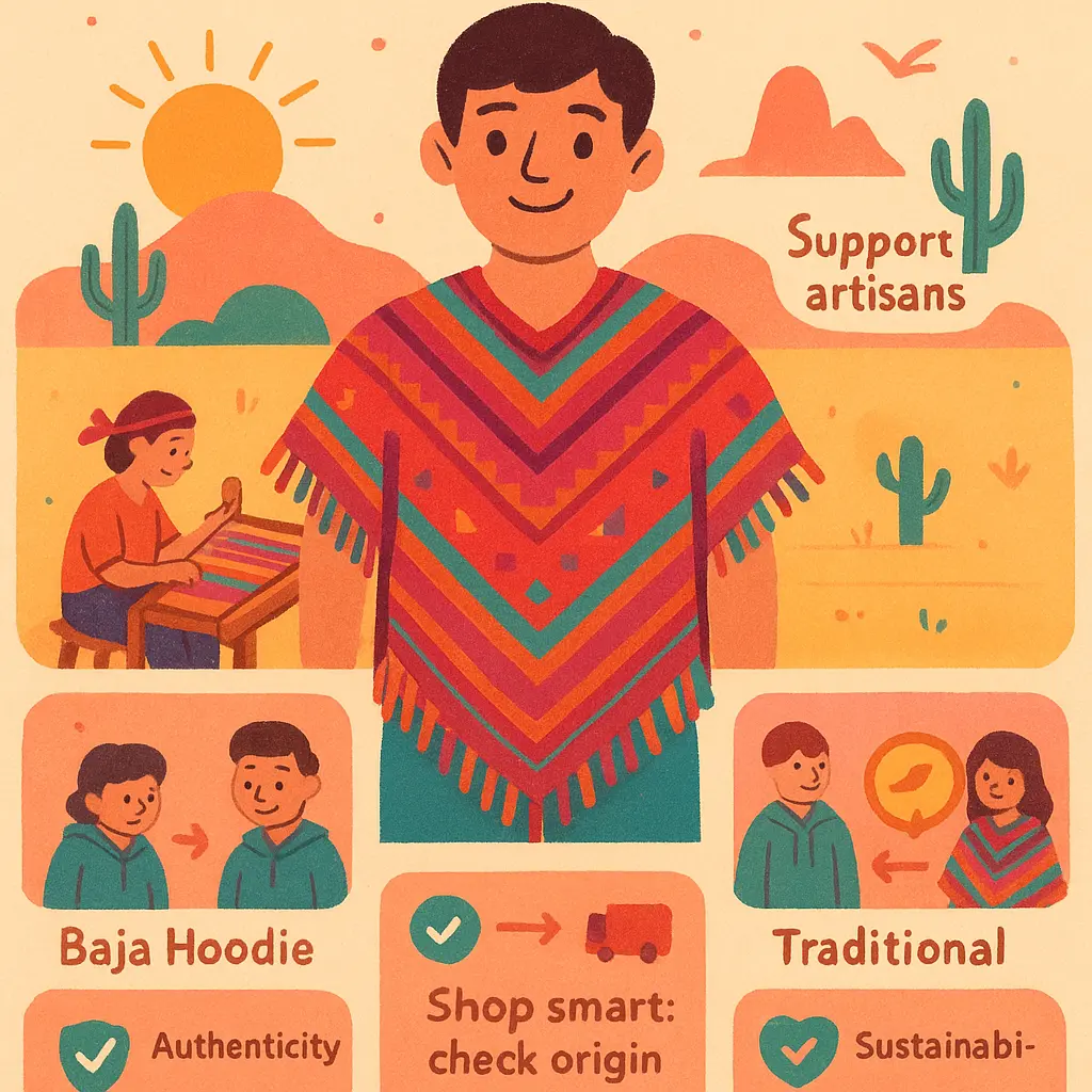 men's mexican poncho - Handwoven