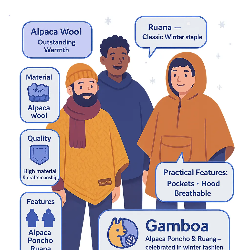 warm poncho mens - Poncho