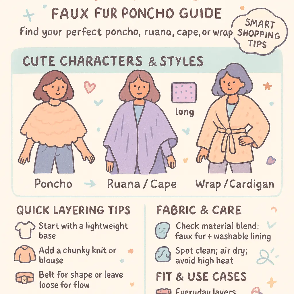 faux fur poncho womens - Cardigan
