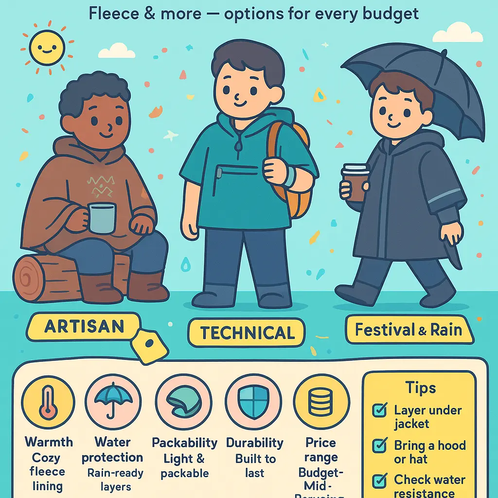 mens poncho - Fleece