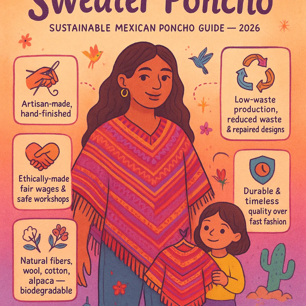 women's mexican poncho - Sweater