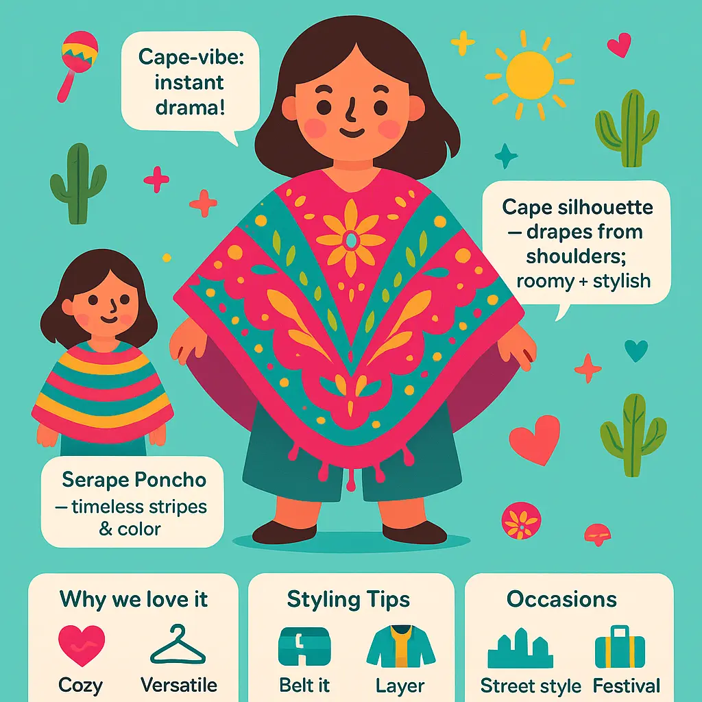 women's mexican poncho - Cape