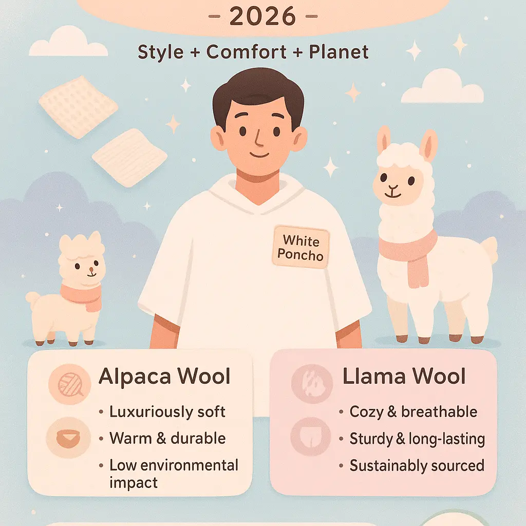 white poncho mens - Cape