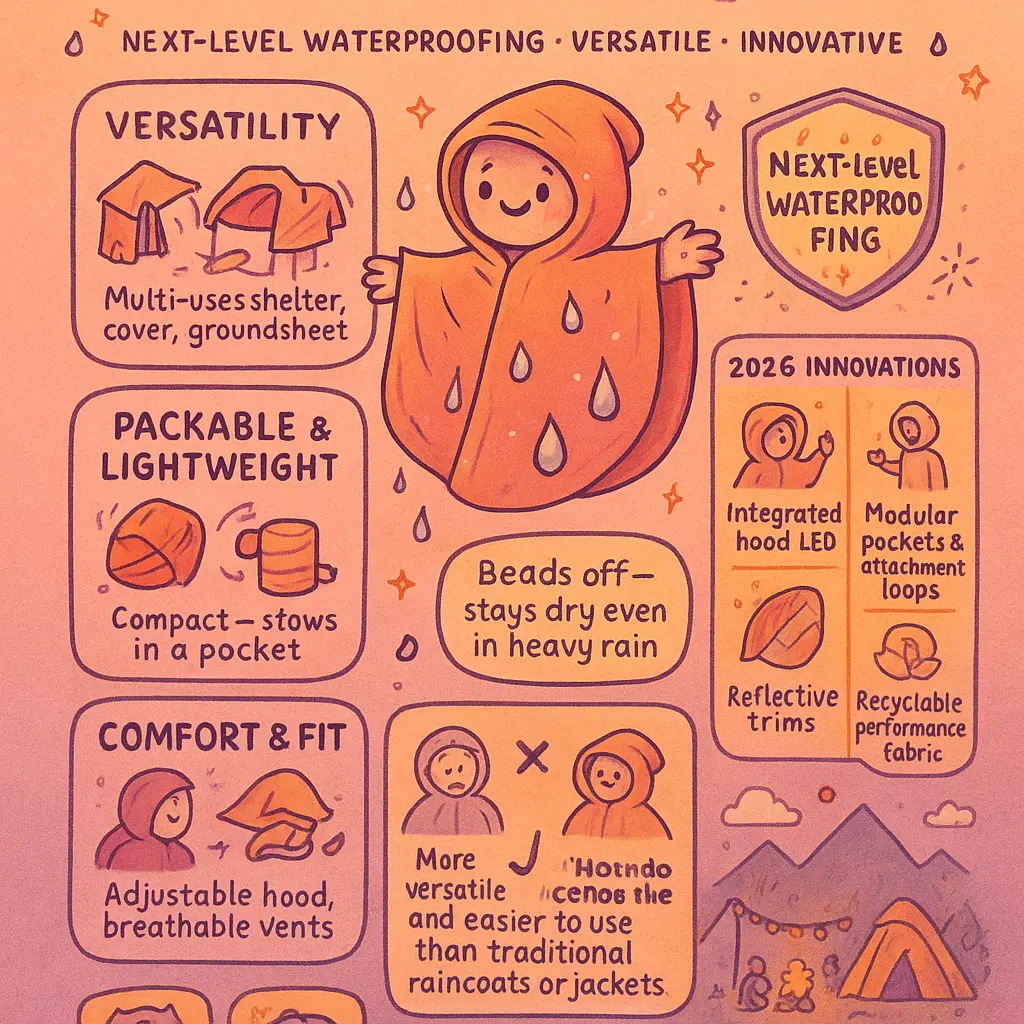 hooded rain poncho - Outdoor