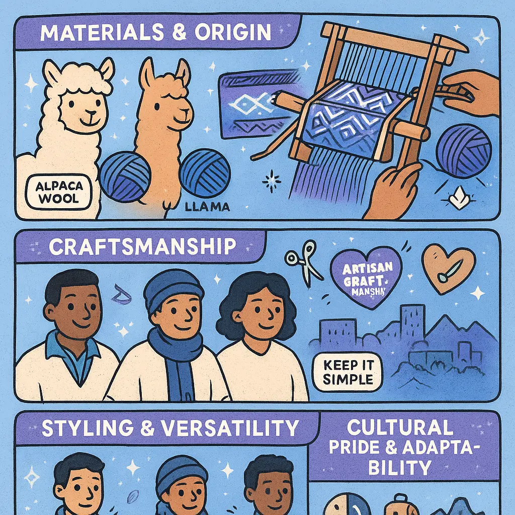 white poncho mens - Ecuador