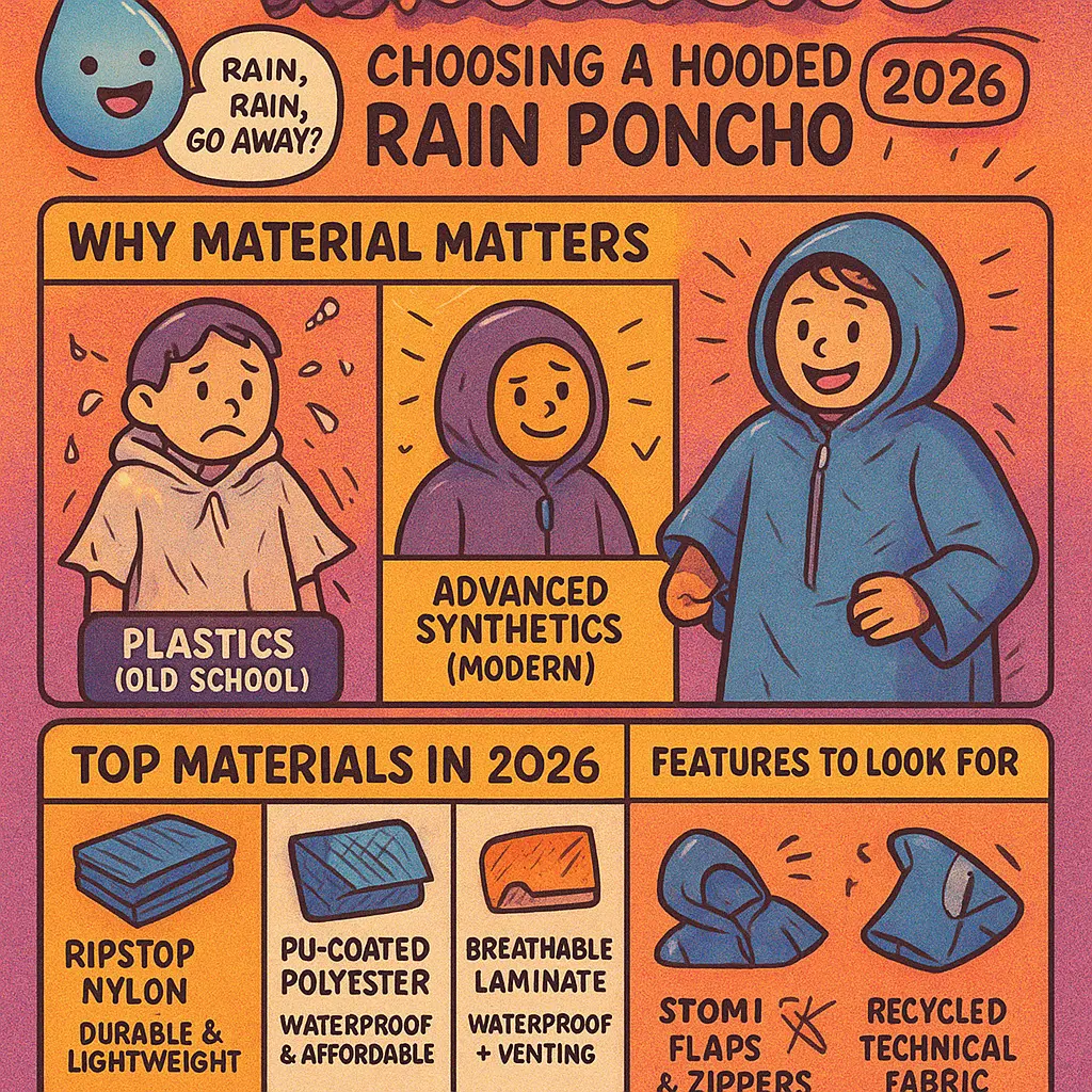 hooded rain poncho - Rain