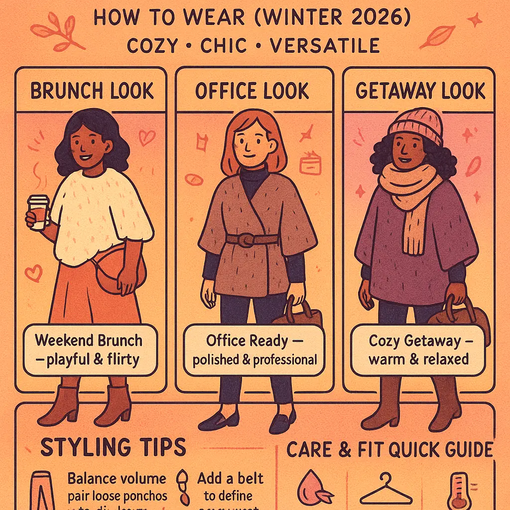 faux fur poncho womens - Ponchos