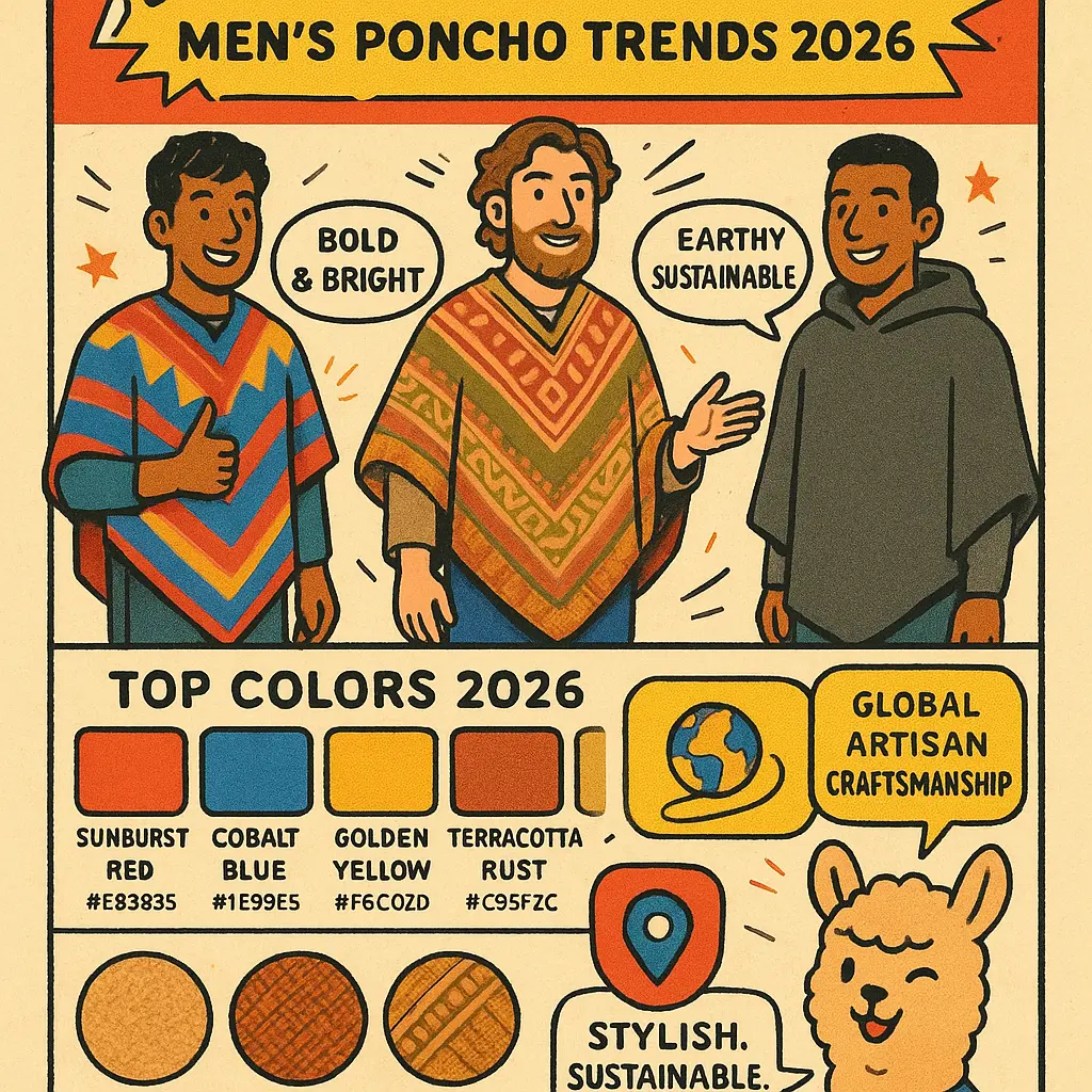 mens poncho - Alpaca