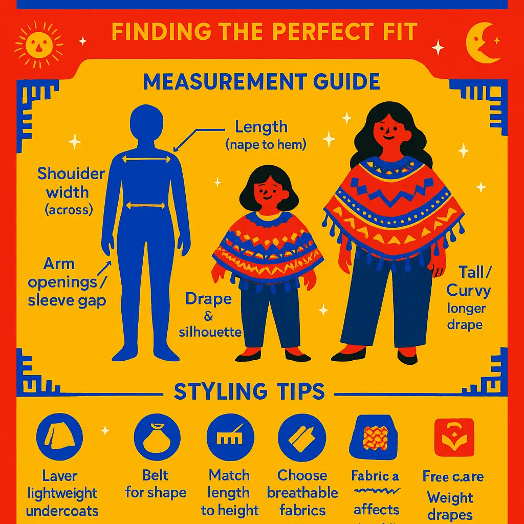 women's mexican poncho - Poncho