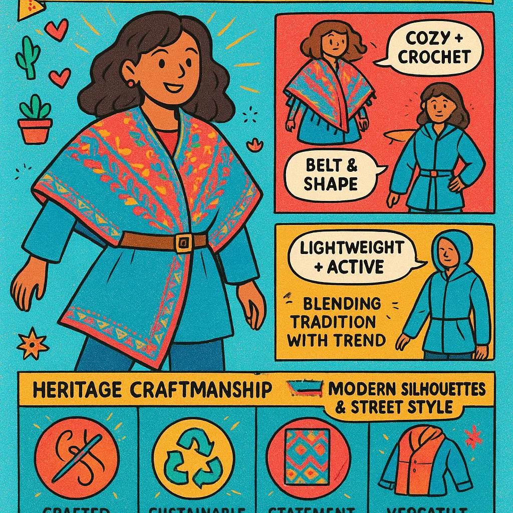 women's mexican poncho - Gaban