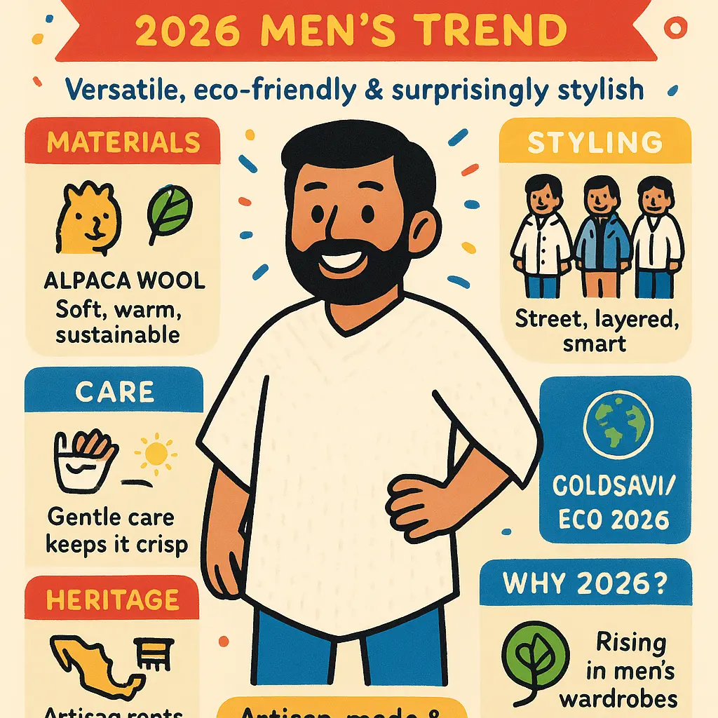 white poncho mens - Mexican