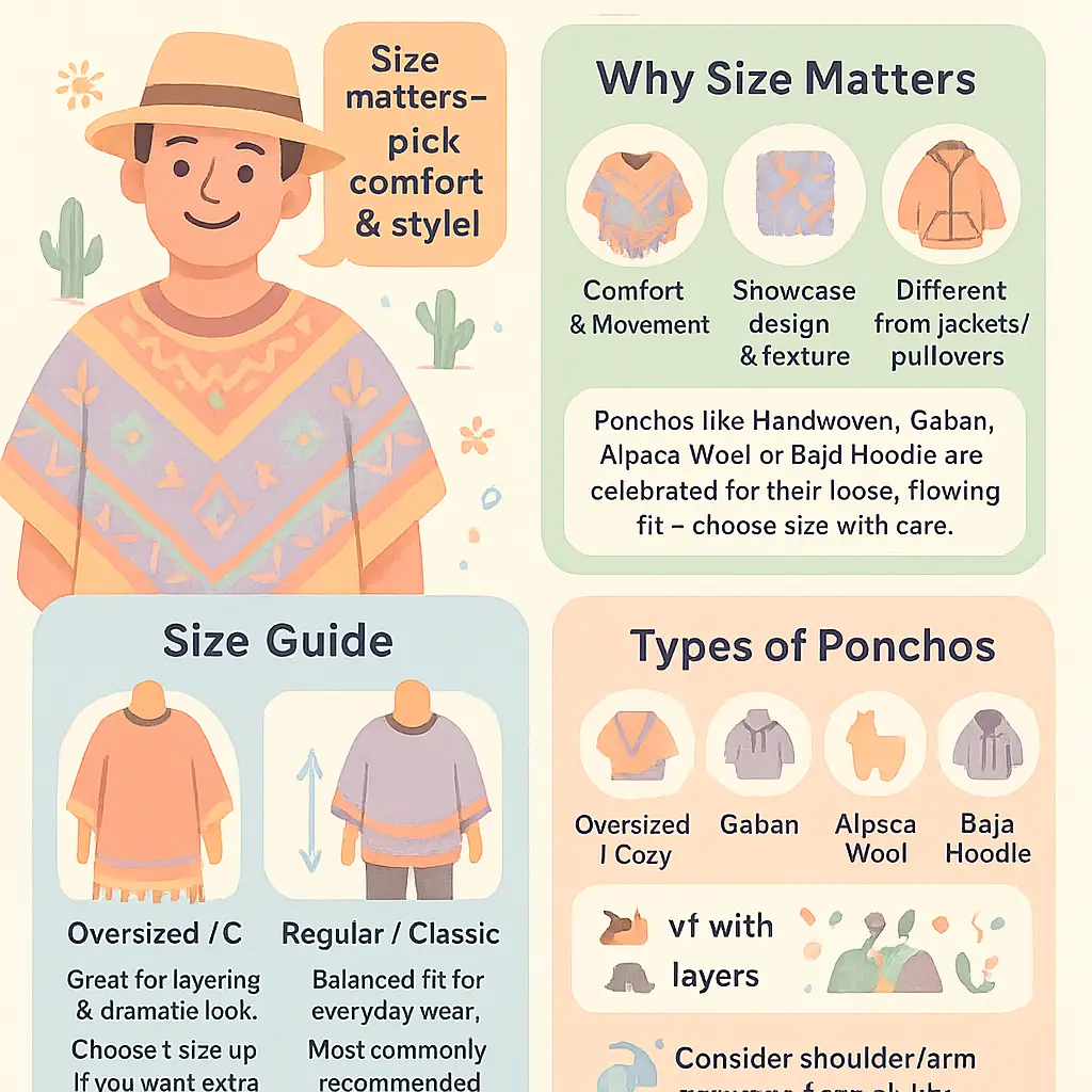 men's mexican poncho - Panama